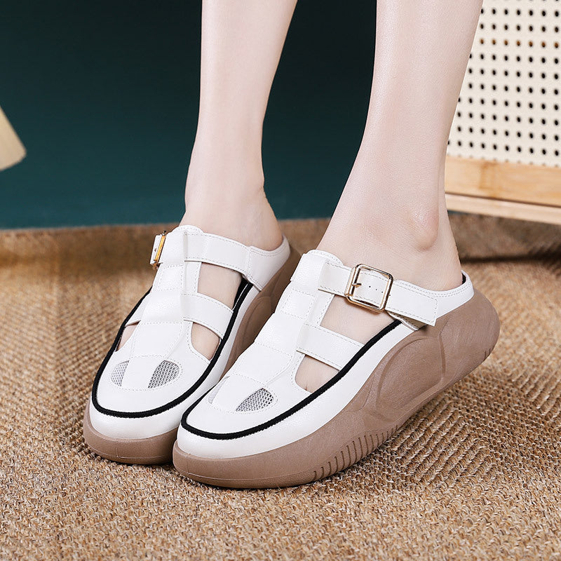 Women's Summer Slip-on Lazy White Fashionable Slippers