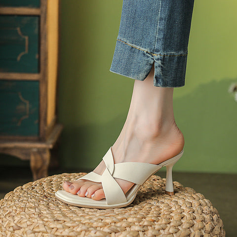 Women's High Stiletto Outer Wear Summer Temperament Half Heels