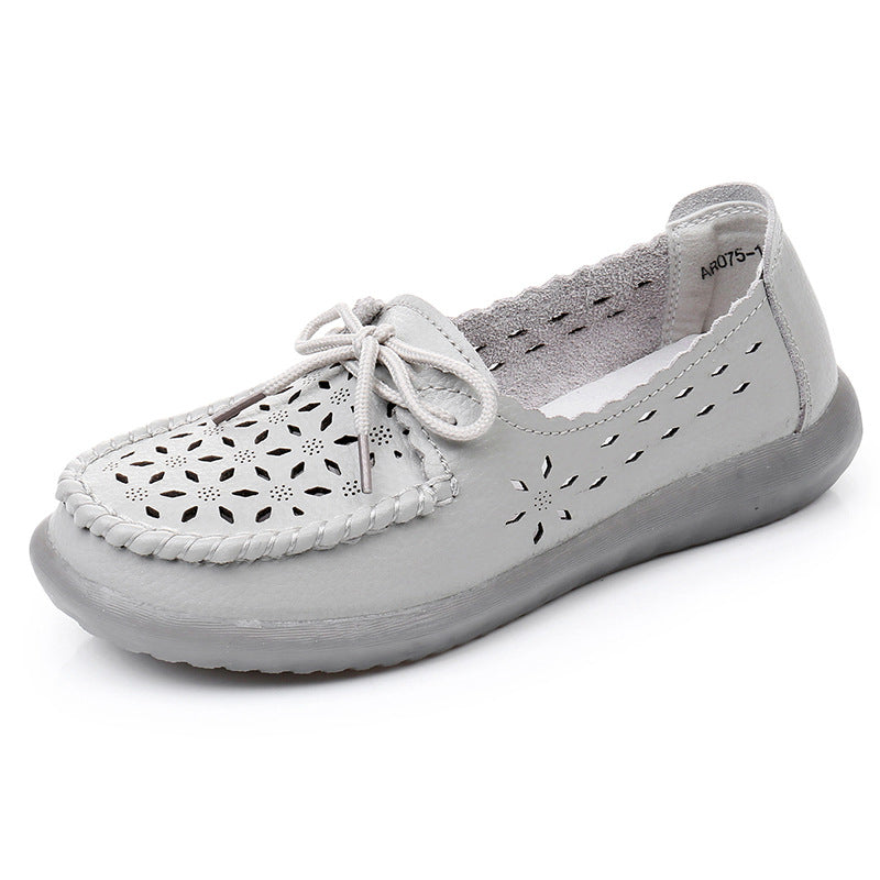 Creative Summer Breathable Flat Perforated Comfortable Casual Shoes