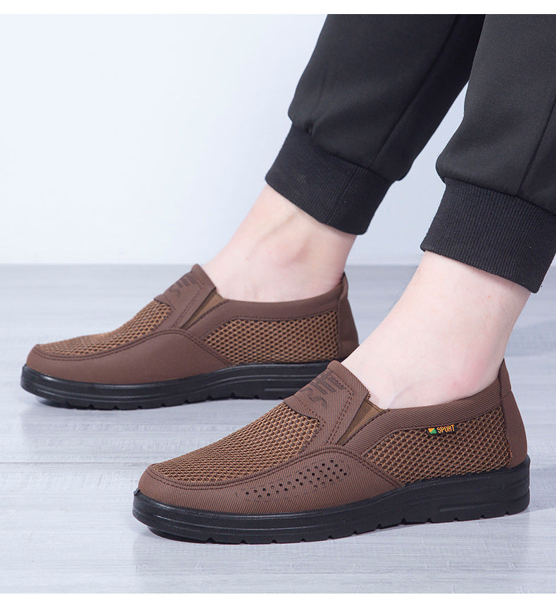 Men's Summer Mesh Old Beijing Cloth Breathable Canvas Shoes