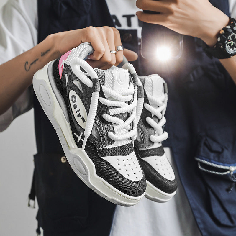 Men's Design Fashionable Street Platform Hight Increasing Sneakers