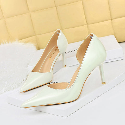 Women's Shallow Mouth Pointed Side Hollow High Women's Shoes