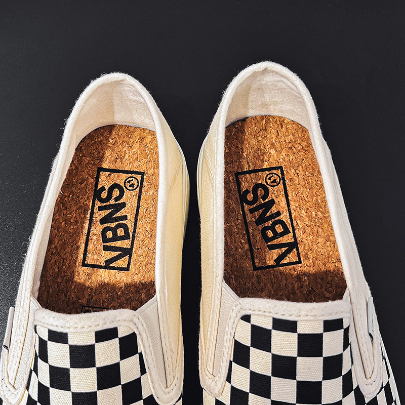 Innovative Trendy Cork Sole Spring Board Canvas Shoes