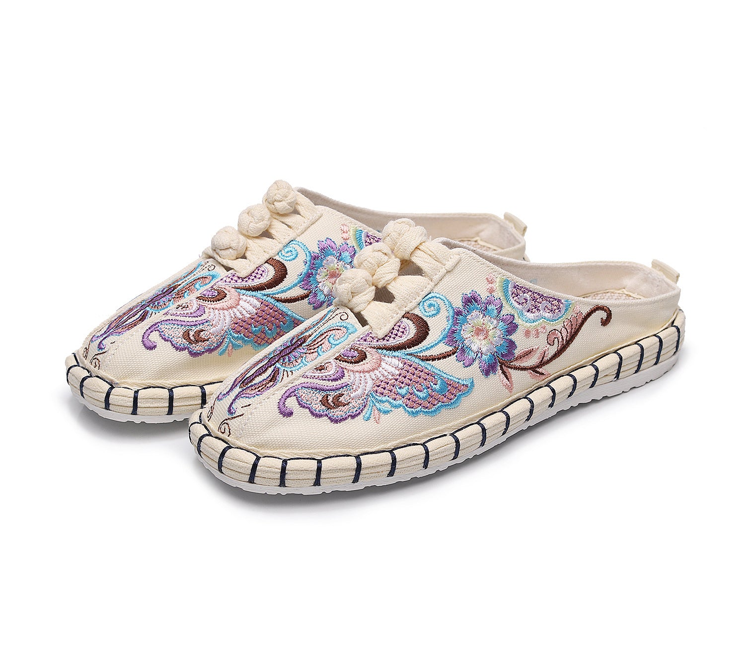 Women's Ethnic Style Old Beijing Cloth Strong Canvas Shoes