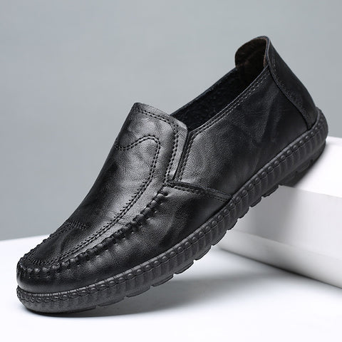 Men's Breathable One Pedal Peas Slip On Leather Shoes