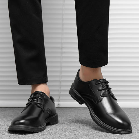 Men's Summer Suit Business Formal Wear British Leather Shoes
