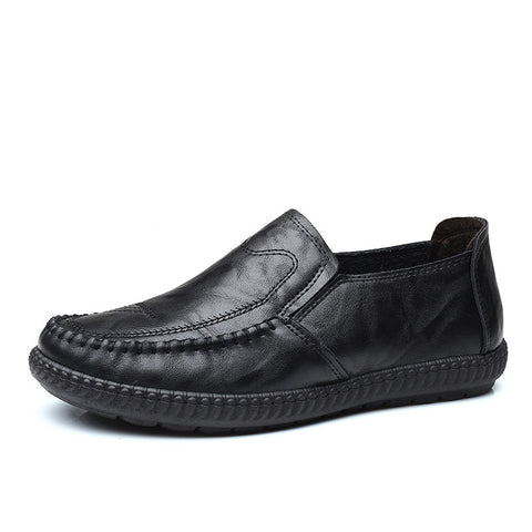 Men's Breathable One Pedal Peas Slip On Leather Shoes