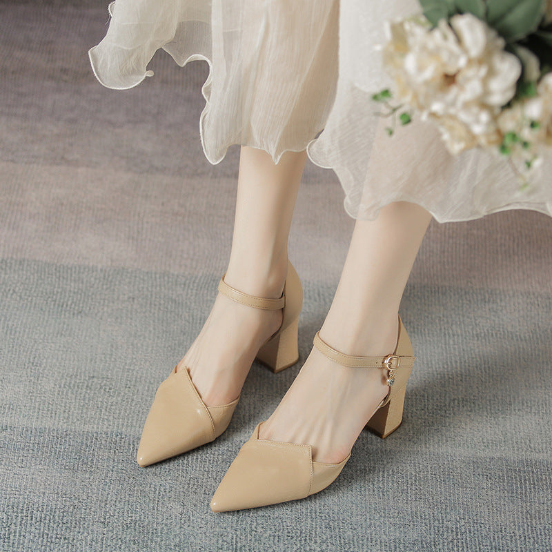 Women's Korean Style Fairy Mid Chunky Sandals