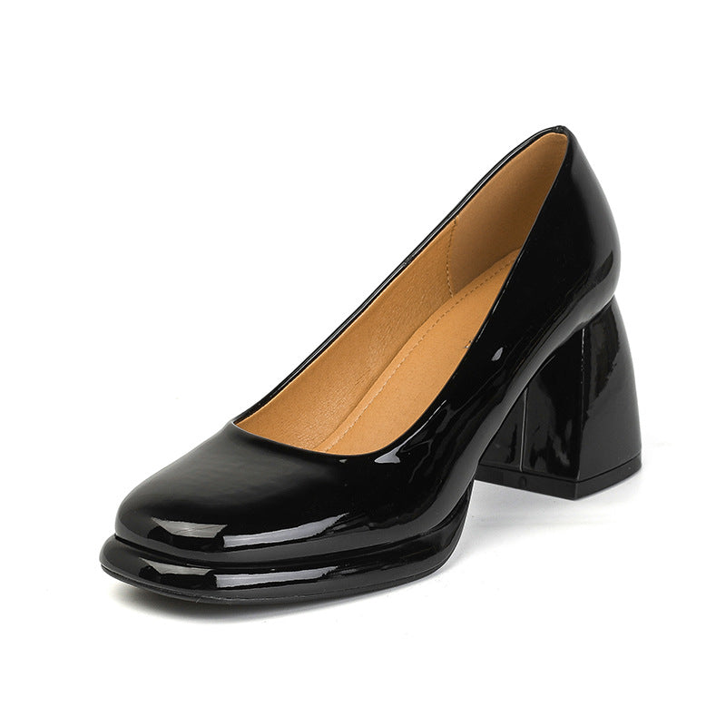Women's Jane Shallow Mouth Classy High Round Heels