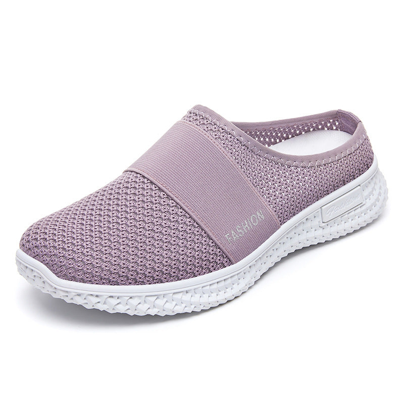 Women's Cloth Summer Breathable Half Pumps Slippers