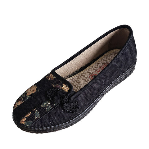 Women's Leap Moon Mother Old Beijing Cloth Canvas Shoes