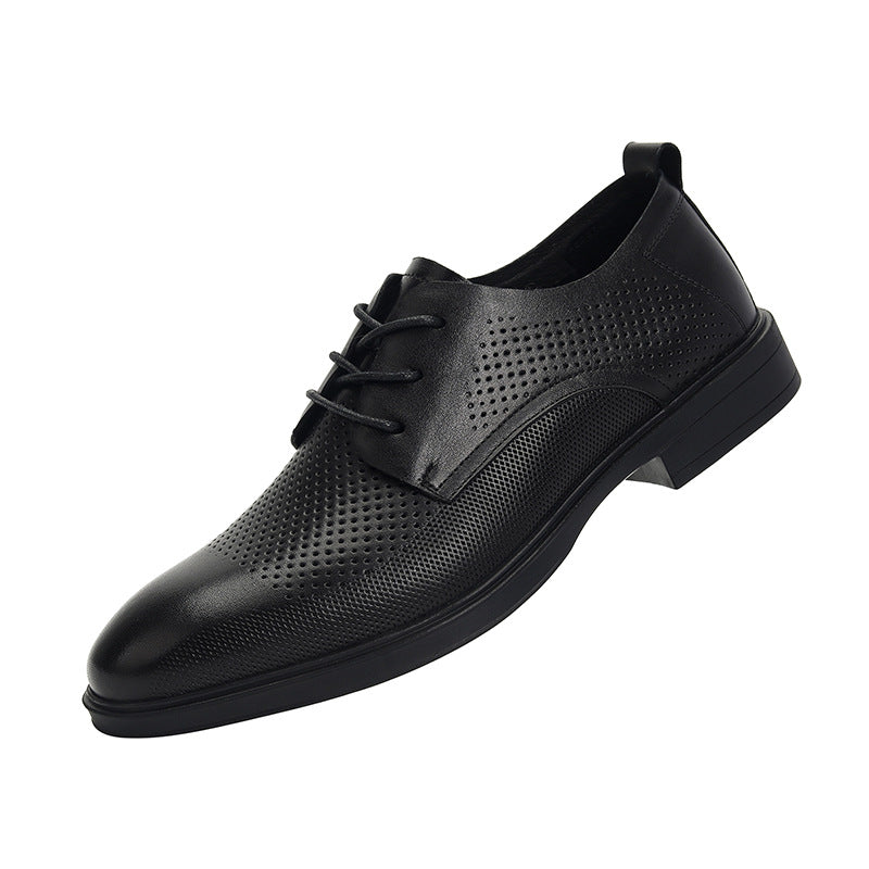 Popular Men's Summer Business Breathable Comfortable Leather Shoes
