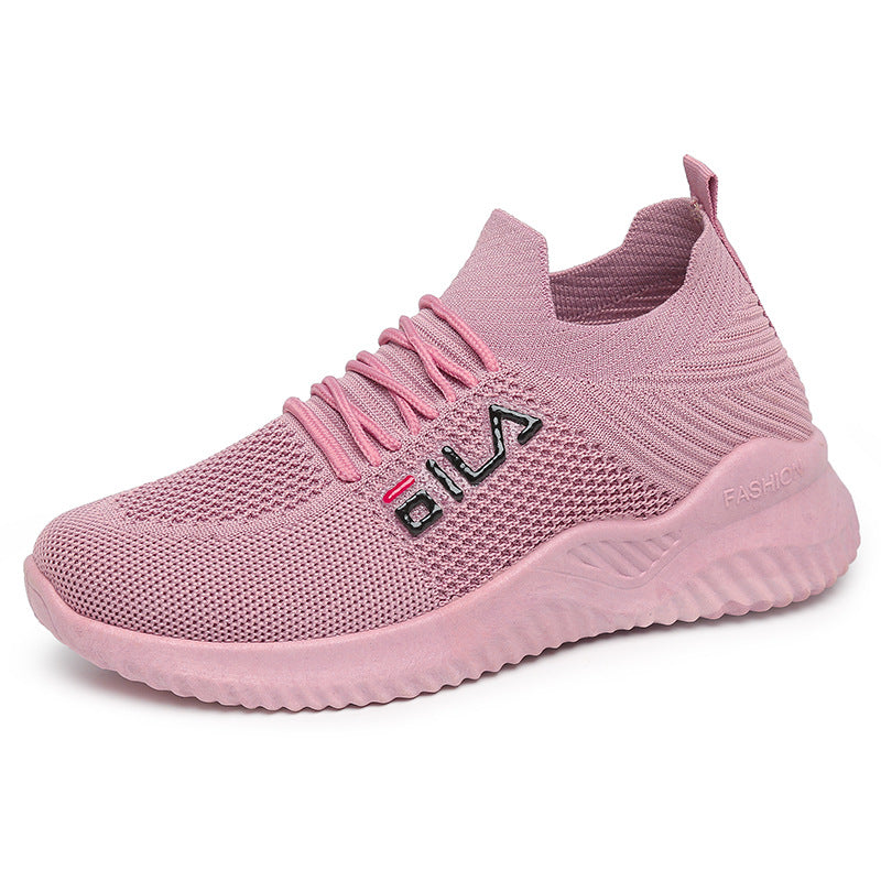 Fashion Women's Flying Woven Breathable Trendy Sneakers