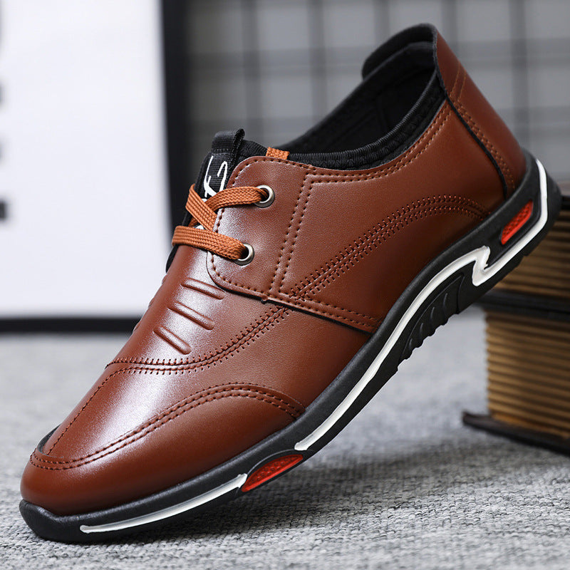 Men's Business Fashion Trendy Breathable Soft Leather Shoes