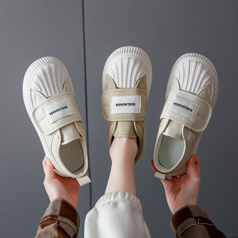 Popular Women's Style Velcro White Female Sneakers