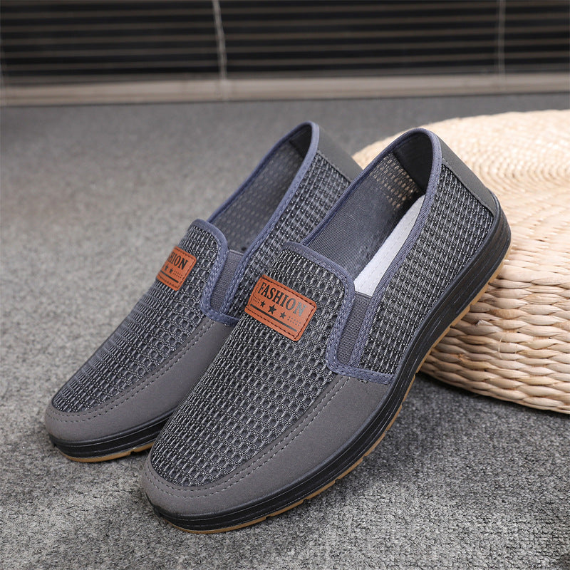 Men's Summer Mesh Surface Breathable Slip-on Canvas Shoes