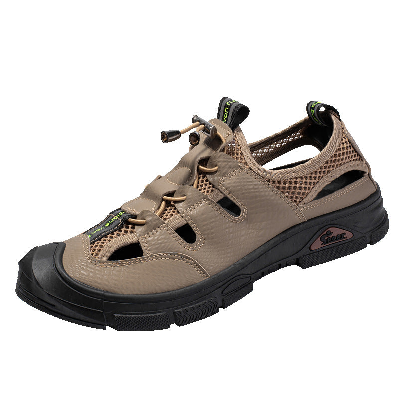 Men's Out Outdoor Hole Soft Bottom Closed Sandals