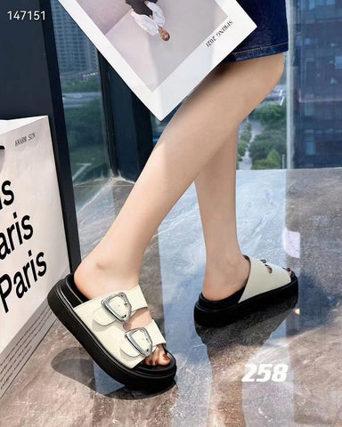 Women's Summer Platform Open Toe Slip-on Height Slippers