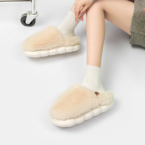 Women's Indoor Home Pair Warm Slugged Bottom Slippers