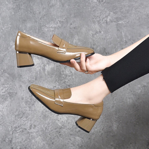 Deep Mouth Pumps Female Square Toe Casual Shoes
