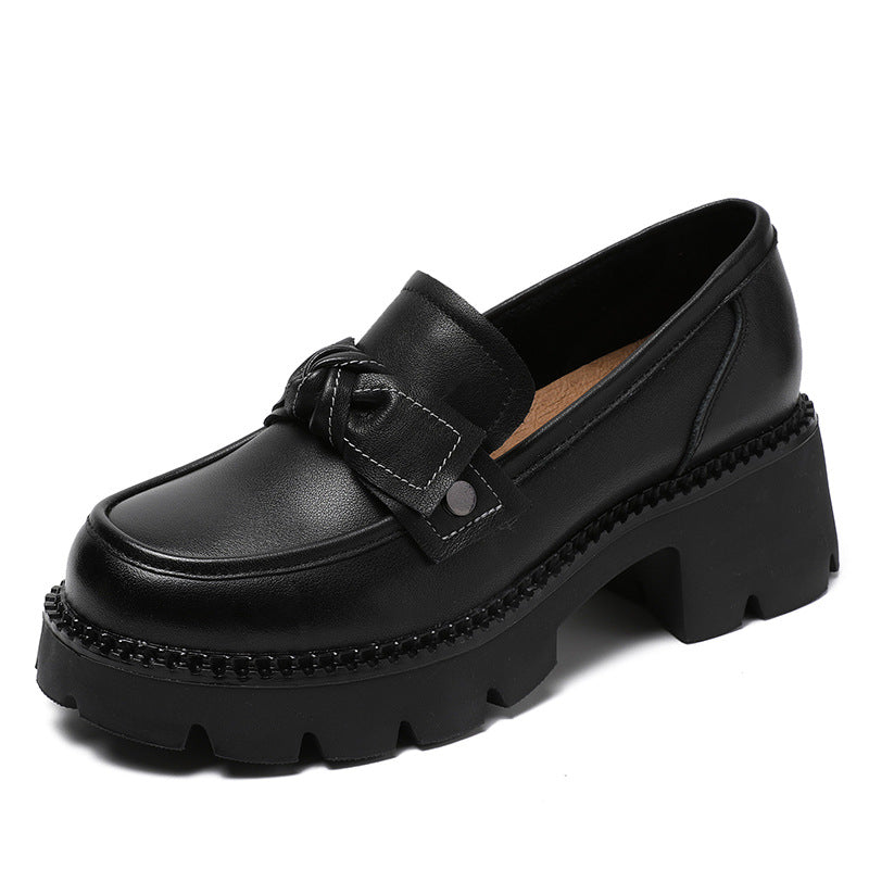 Women's Spring Authentic Muffin Bottom Bow Pumps Loafers
