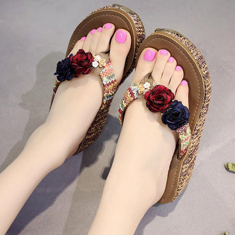 Women's Summer Fashion Outdoor Flip-flops Thick-soled Slippers