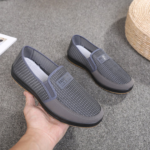 Men's Summer Mesh Surface Breathable Slip-on Canvas Shoes