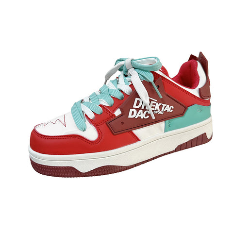 Women's Red For Spring College Vintage Sports Sneakers