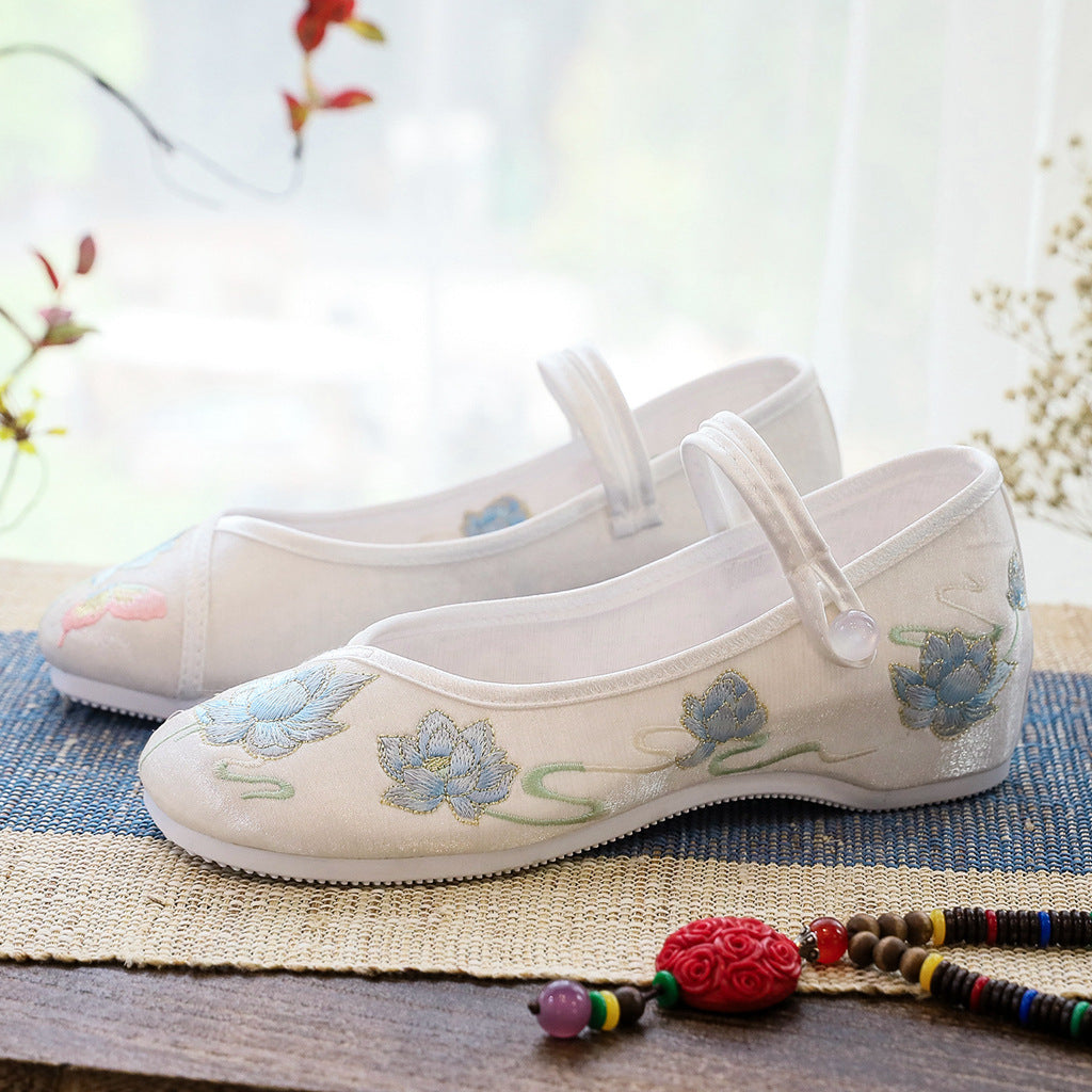 Women's Beijing Cloth Embroidered For Han Chinese Canvas Shoes