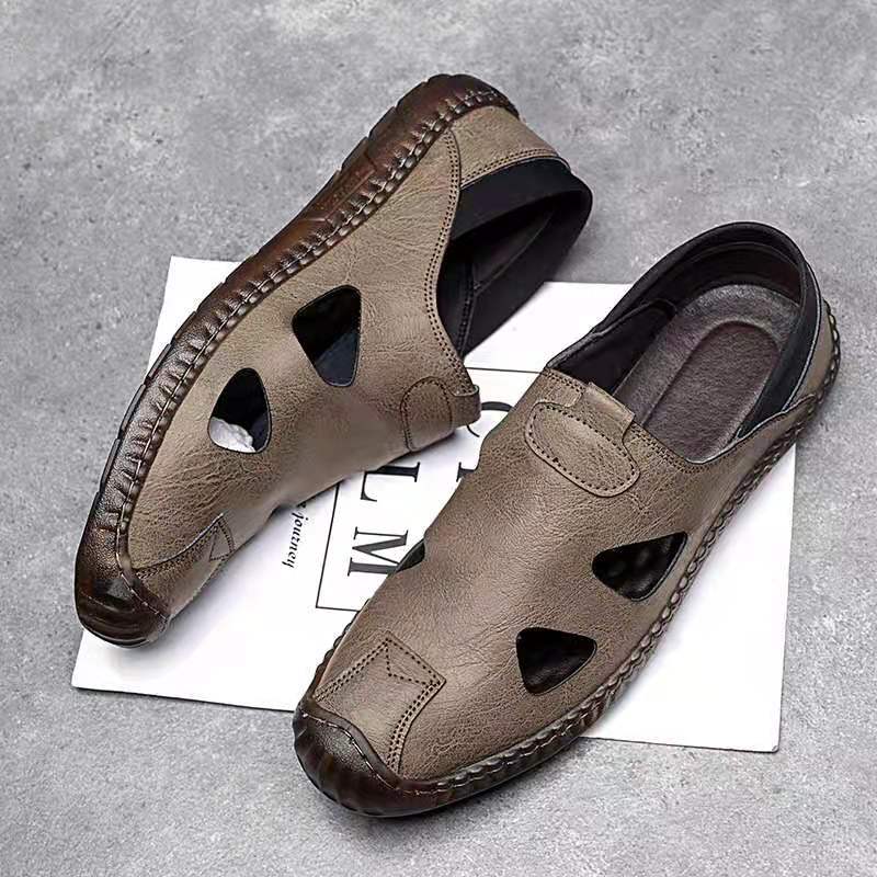 Men's Summer Breathable Handmade Stitching Hole Sandals