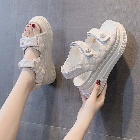 Women's Summer Korean Velcro Platform Fashion Sandals