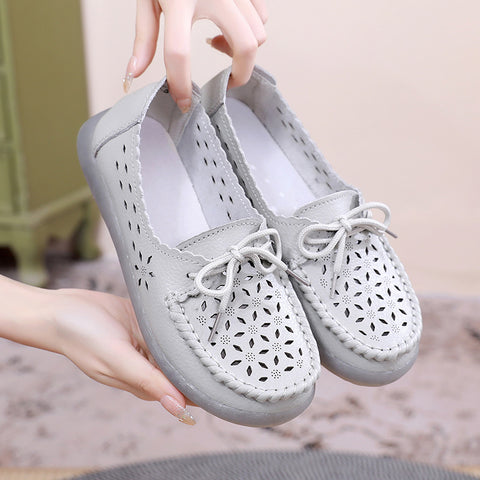 Creative Summer Breathable Flat Perforated Comfortable Casual Shoes