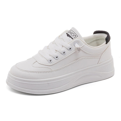 Women's White Sports Dad Trendy With Sneakers
