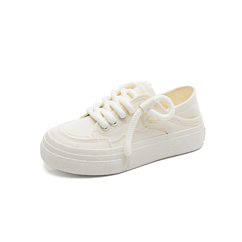 Women's Breathable Two-way White Slip-on Lazy Step-on Canvas Shoes