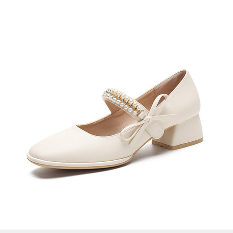 Women's Jane Pearl Velcro Square Toe With Women's Shoes
