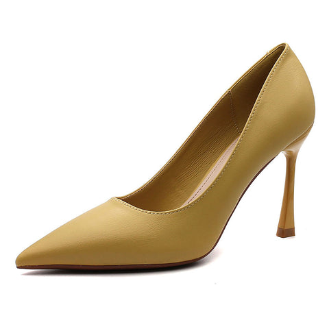 Women's Pointed Stiletto Fairy Style Solid Color High Heels
