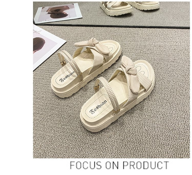 Women's Summer Outdoor Fashion Two-way Wear Outing Muffin Platform Slippers