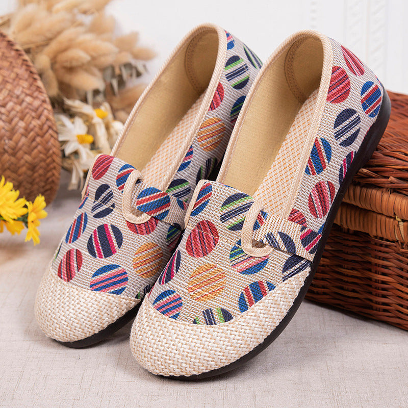 Women's Distribution Ethnic Style Old Beijing Cloth Woven Canvas Shoes