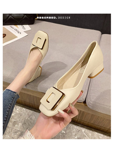 Women's Mid Chunky Toe Professional Classy Women's Shoes