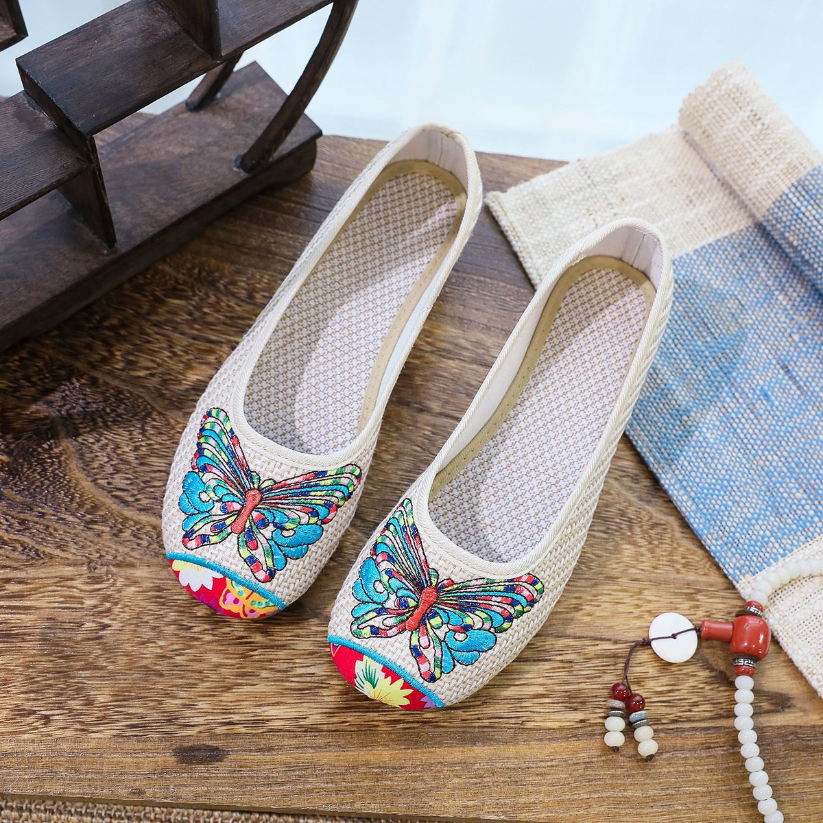 Women's Linen Cloth Summer Walking Shopping Travel Canvas Shoes